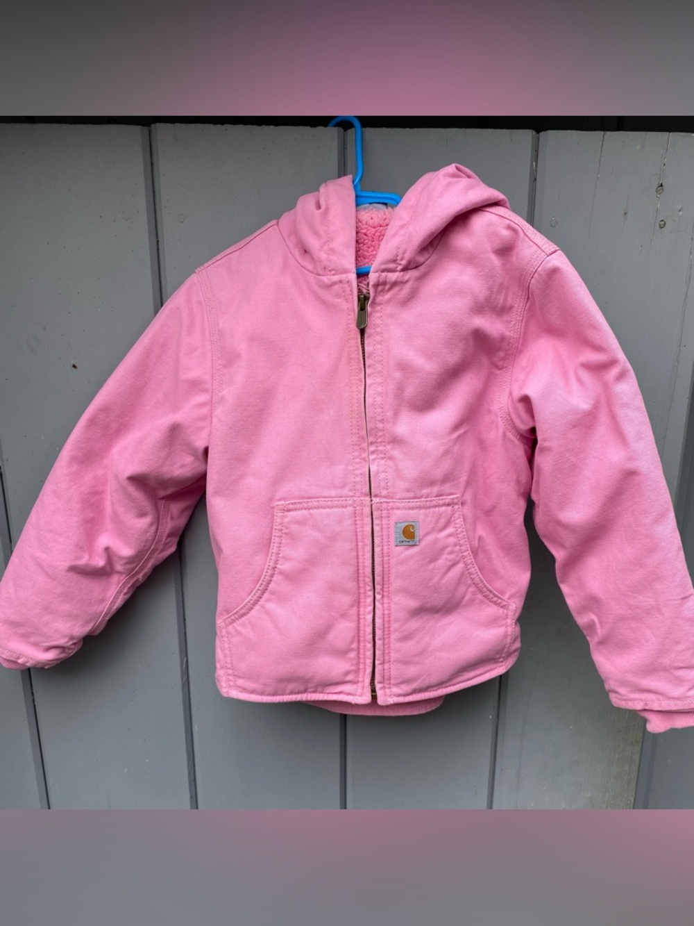 Carhartt Pink Hooded Sherpa Jacket
